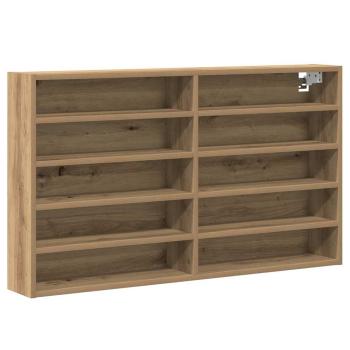 Vitrine Schrank Artisan Eiche 100x15x58 cm Holzwerkstoff