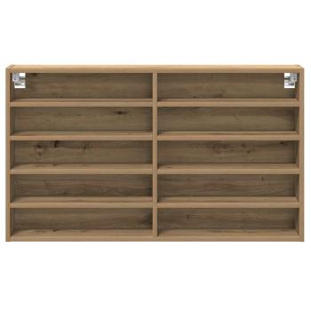 Vitrine Schrank Artisan Eiche 100x15x58 cm Holzwerkstoff