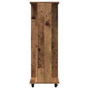 Kleiderschrank mit Rädern Altholz 102x38x110 cm Ingenieurholz
