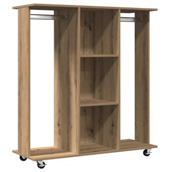 Kleiderschrank mit Rollen Artisan Eiche 102x38x110 cm Holzwerkstoff
