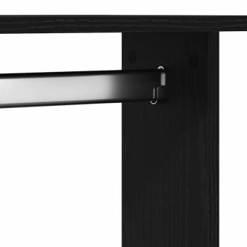 Kleiderschrank mit Rollen Schwarz Eiche 102x38x110 cm aus Holzwerkstoff