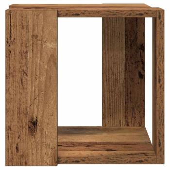 Couchtisch Altes Holz Massives recyceltes Holz 32 x 32 x 30 cm
