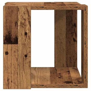 Couchtisch Altes Holz Massives recyceltes Holz 32 x 32 x 30 cm