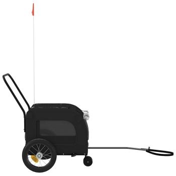 schwarzer Haustierkinderwagen Schwarz Metall, Stoff