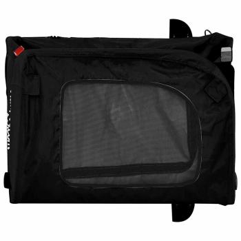 schwarzer Haustierkinderwagen Schwarz Metall, Stoff