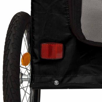 schwarzer Haustierkinderwagen Schwarz Metall, Stoff