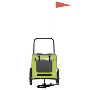 Grüner Hunde-Kinderwagen Polyester, Stahl 124 x 53 x 53 cm Faltbar