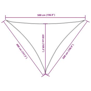 Sonnensegel Oxford-Gewebe Dreieckig 4x5x5 m Taupe