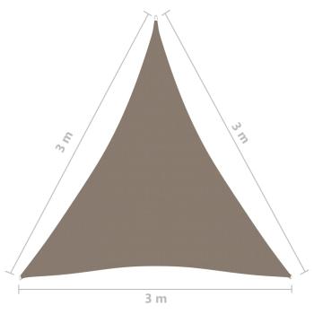 Sonnensegel Oxford-Gewebe Dreieckig 3x3x3 m Taupe