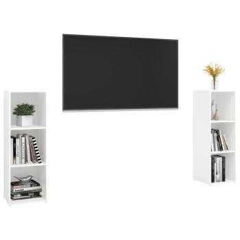 TV-Schränke 2 Stk. Weiß 107x35x37 cm Holzwerkstoff