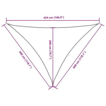 Sonnensegel Oxford-Gewebe Dreieckig 3x3x4,24 m Taupe