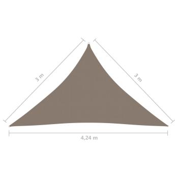 Sonnensegel Oxford-Gewebe Dreieckig 3x3x4,24 m Taupe