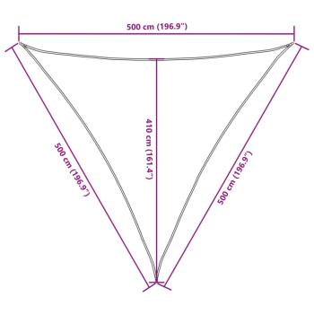 Sonnensegel Oxford-Gewebe Dreieckig 5x5x5 m Taupe