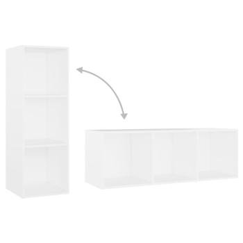 3-tlg. TV-Schrank-Set Weiß Holzwerkstoff