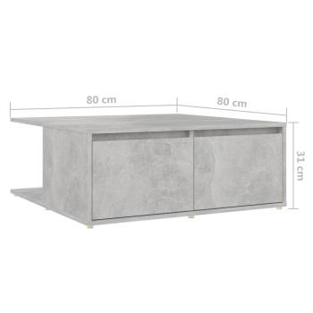 Couchtisch Betongrau 80x80x31 cm Holzwerkstoff