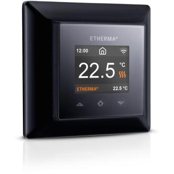 ARDEBO.de Etherma eTOUCH-PRO-1-B Smart-Thermostat mit Wi-Fi und App-Steuerung, 5-40°C, 16A, schwarz (41432)