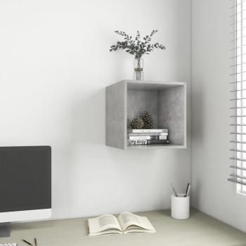 ARDEBO.de - Wandschrank Betongrau 37x37x37 cm Holzwerkstoff