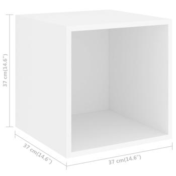 2-tlg. TV-Schrank-Set Weiß Holzwerkstoff