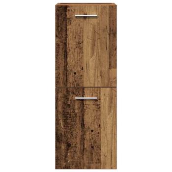 4-teiliges Badezimmermöbel-Set Altes Holz Massivholz