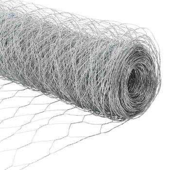 Zaunpfosten 11 Stk U-Profil 80 cm Verzinkter Stahl, Sechseckzaun 0,8x50 m Verzinkter Stahl