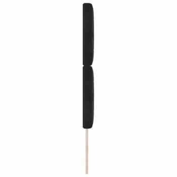 Kopfteil mit Kristallknopf, gepolstert, schwarz, 80 cm Samt, Kopfteil mit Kristallknopf, gepolstert, schwarz, 160 cm Samt