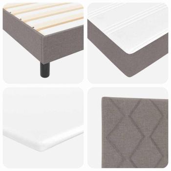 Boxspringbett mit Matratze Taupe 140x200 cm Stoff