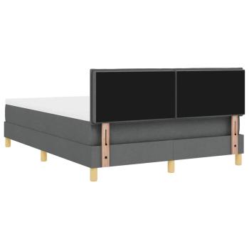 Boxspringbett mit Matratze Dunkelgrau 140x190 cm Stoff