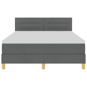 Boxspringbett mit Matratze Dunkelgrau 140x190 cm Stoff