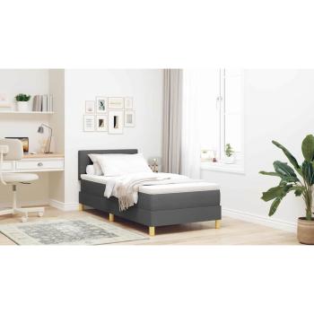 Boxspringbett mit Matratze Dunkelgrau 90x190 cm Stoff