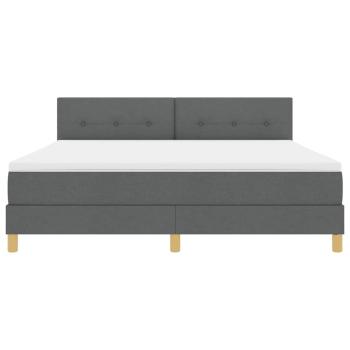 Boxspringbett mit Matratze Dunkelgrau 180x200 cm Stoff
