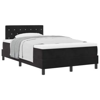 Boxspringbett mit Matratze Schwarz 120x200 cm Samt