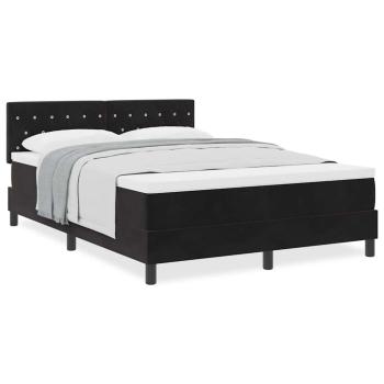 Boxspringbett mit Matratze Schwarz 160x200 cm Samt