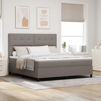 Boxspringbett mit Matratze Taupe Super King Stoff