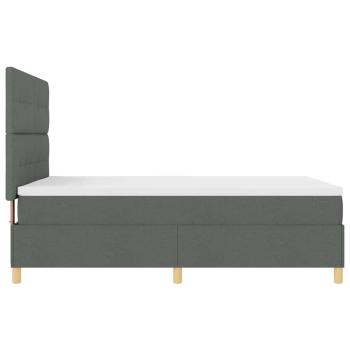 Boxspringbett mit Matratze Dunkelgrau 160x200 cm Stoff