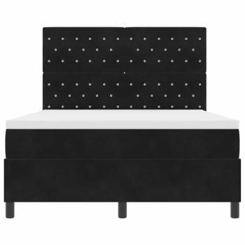 Boxspringbett mit Matratze Schwarz 160x200 cm Samt