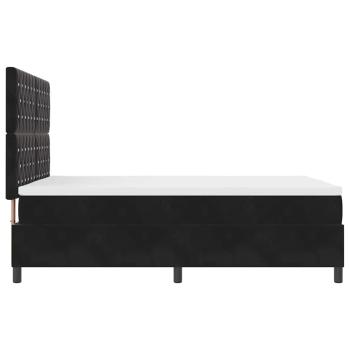 Boxspringbett mit Matratze Schwarz 160x200 cm Samt