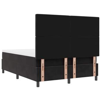 Boxspringbett mit Matratze Schwarz 160x200 cm Samt