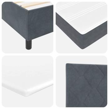 Boxspringbett mit Matratze Dunkelgrau Samt