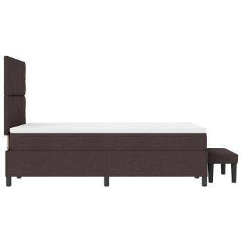 Boxspringbett mit Matratze & Bank Dunkelbraun 120x200 cm Stoff