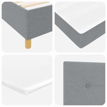 Boxspringbett mit Matratze & Bank Hellgrau 180x200 cm Stoff