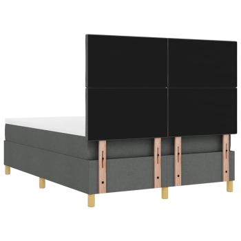 Boxspringbett mit Matratze & Bank Dunkelgrau 160x200 cm Stoff