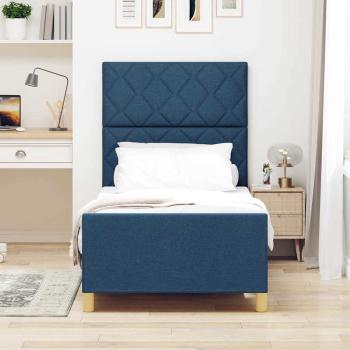 Bettgestell Blau Stoff 100x200 cm