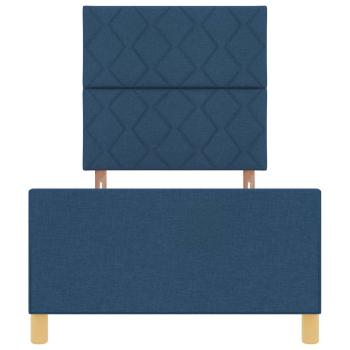 Bettgestell Blau Stoff 100x200 cm
