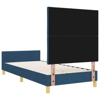 Bettgestell Blau Stoff 100x200 cm