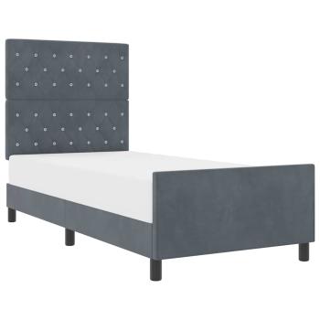 Bettgestell Dunkelgrau 90x200 cm Samt