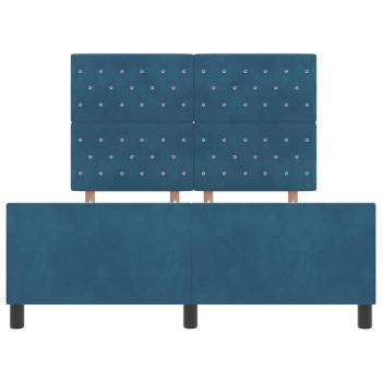 Bettgestell Dunkelblau 140x190 cm Samt