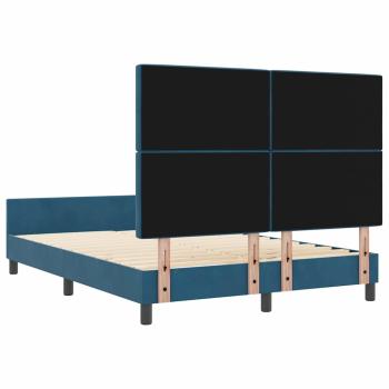 Bettgestell Dunkelblau Samt 140x200 cm