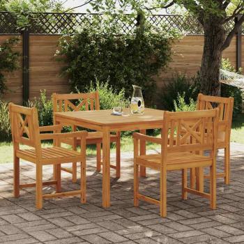 ARDEBO.de - 5-teiliges Gartenset Esstisch Massivholz Akazie, Gartenstühle 2 Stück 56x56x90 cm Massivholz Akazie