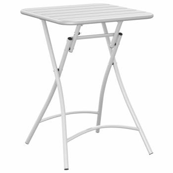 Gartentisch Klappbar Weiß 55x55x73 cm Stahl