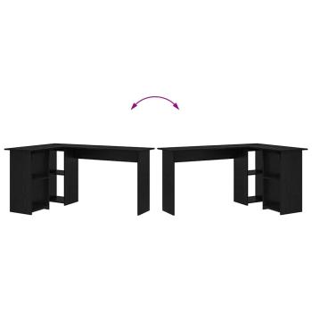 Eckschreibtisch aus schwarzem Eichenholz Schwarze Eiche Holzwerkstoff